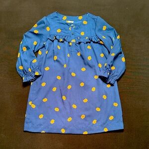 Crewcuts by J Crew navy pumpkin dress size XS (4-5)